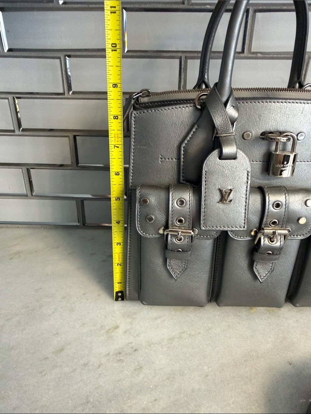Louis Vuitton Metallic Gunmetal Gray Calf Leather City Steamer PM - Picture 3 of 16